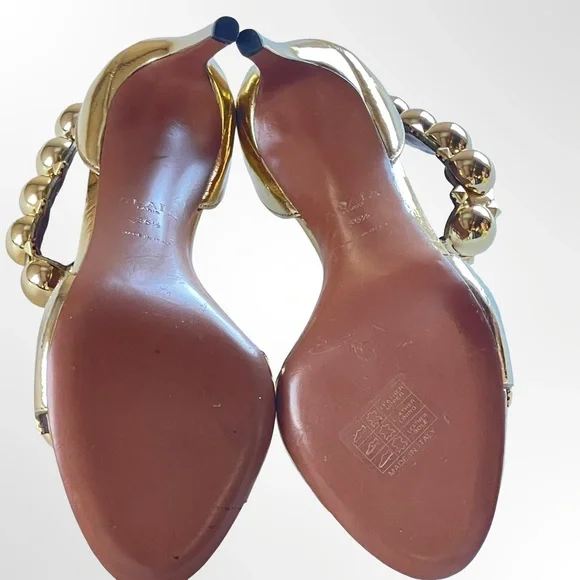 ALAIA La Bombe Elegant Gold Women's Heels NWOT size 36 1/2 - 6.5 - Picture 8 of 10